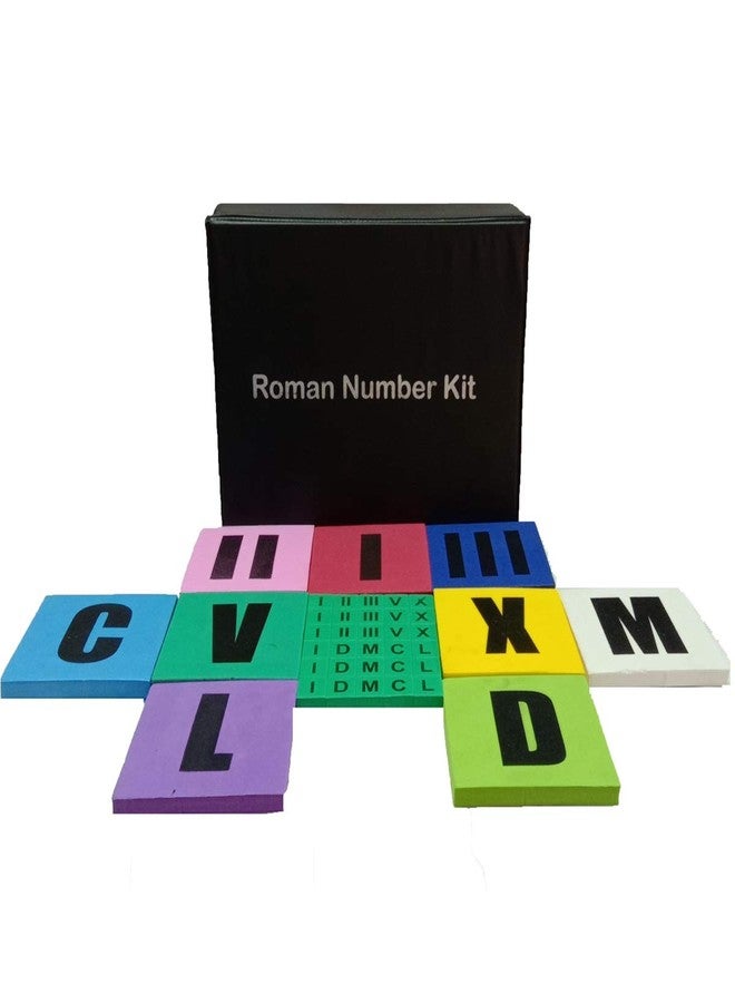 SquareDrop Roman Numbers Multi Color Magnetic Teaching Hands-On Tools for Students and Teachers - Roman Numbers - Image 4